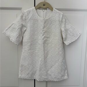 Egg Baby White Eyelet Lace Short Dress